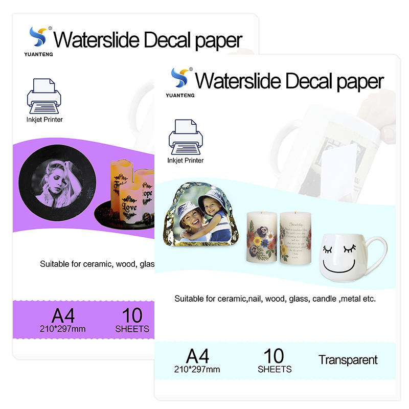 Ink Blotter Paper - A4 デザインクリアウォータースライドデカール紙透明インクジェットプリンタ用ウォータースライドデカール印刷可能な転写紙シート用ネイル