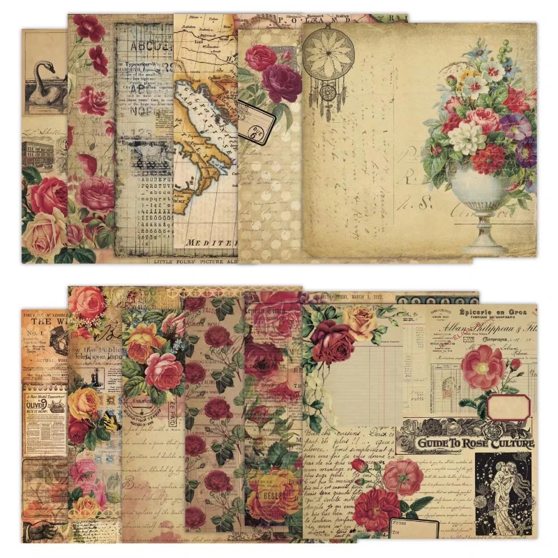 スクラップブックパッド各種パターンデコパージュカードストック - Ink Blotter Paper のレビューと価格
