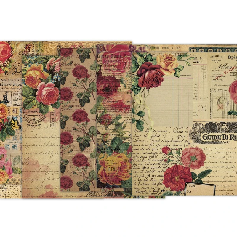スクラップブックパッド各種パターンデコパージュカードストック - Ink Blotter Paper のレビューと価格