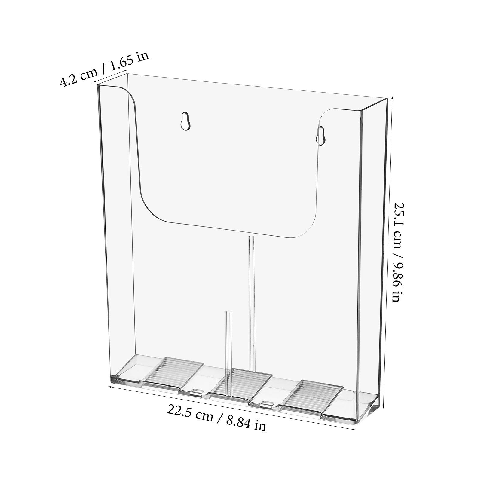 2個入り、透明アクリル製の壁掛け収納オーガナイザー。ファイル - Magazine Holder Rack のレビューと価格