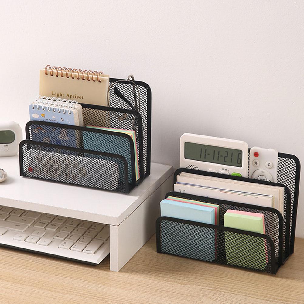 書類トレイ、ノートスタンド、デスク用3段式ブラックメタル製メ - Magazine Holder Rack のレビューと価格