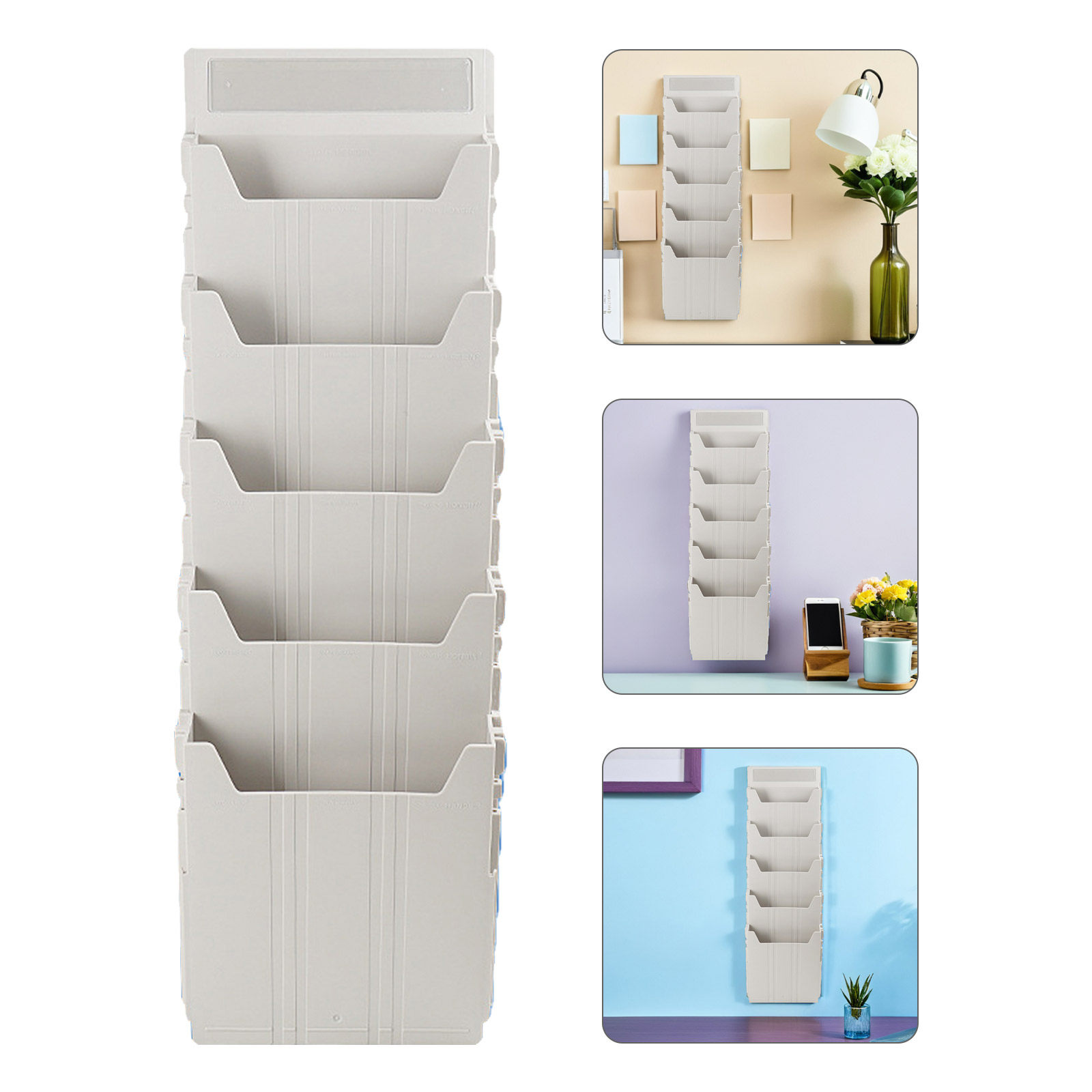 壁掛け式マガジンホルダー。拡張可能で、5つの仕切りがあり、調 - Magazine Holder Rack のレビューと価格